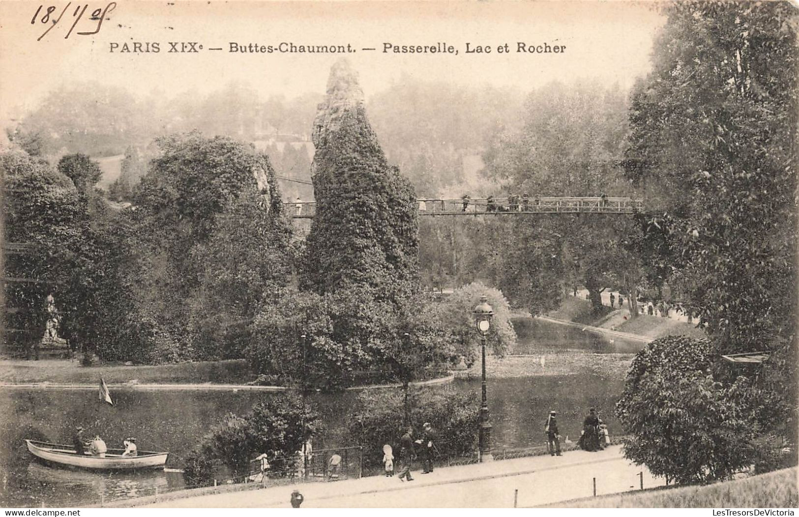 FRANCE - Paris - Buttes Chaumont - Passerelle, Lac Et Rocher - Carte Postale Ancienne - Other & Unclassified