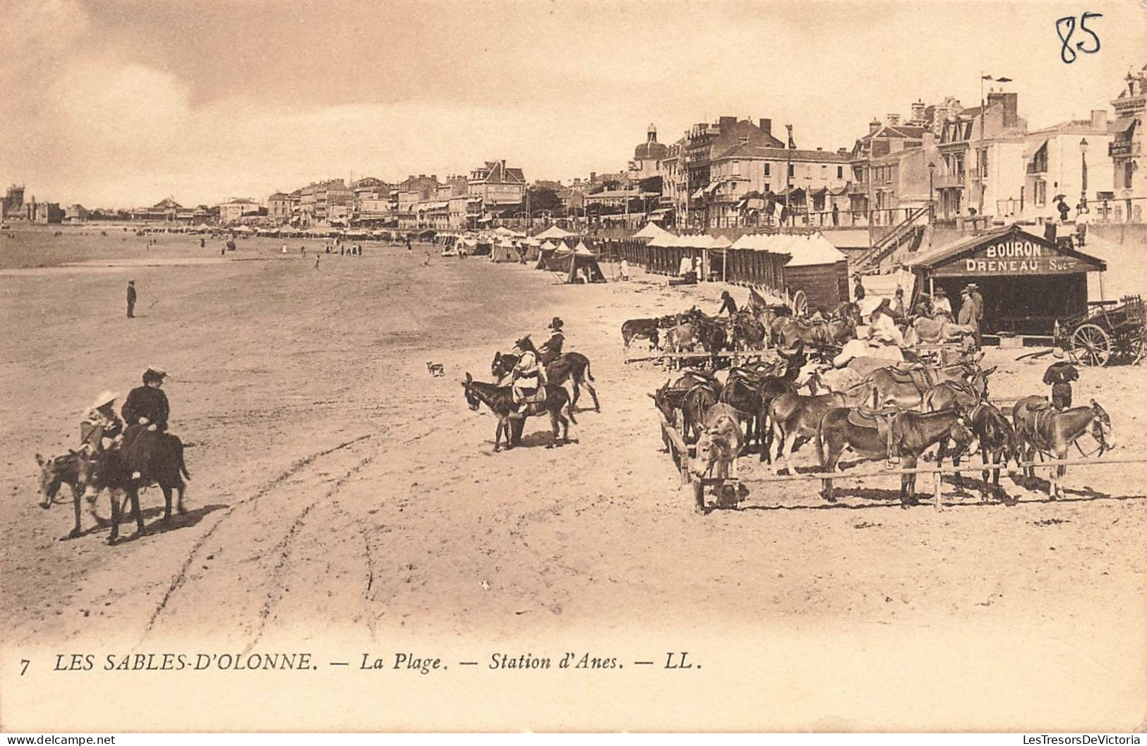 FRANCE - Sables D'Olonne - La Plage - Station D'Anes - Carte Postale Ancienne - Sables D'Olonne