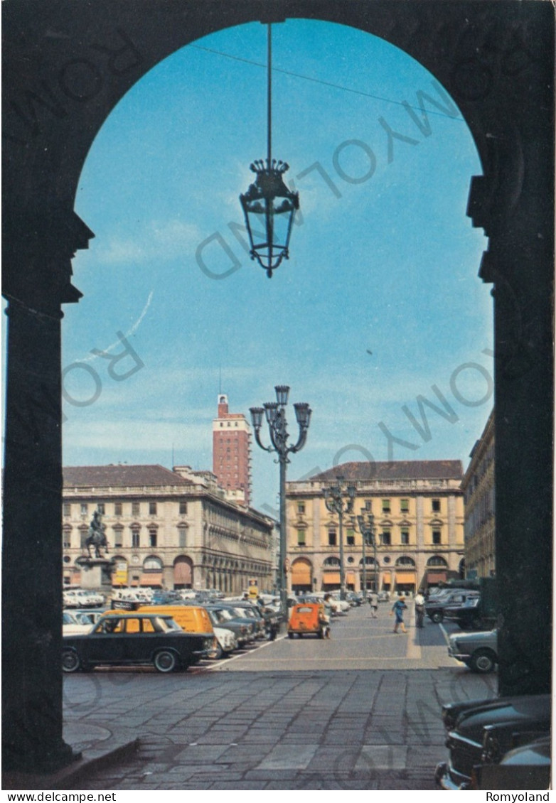 CARTOLINA  TORINO,PIEMONTE-PIAZZA SAN CARLO-MEMORIA,CULTURA,RELIGIONE,IMPERO ROMANO,BELLA ITALIA,VIAGGIATA 1968 - Orte & Plätze