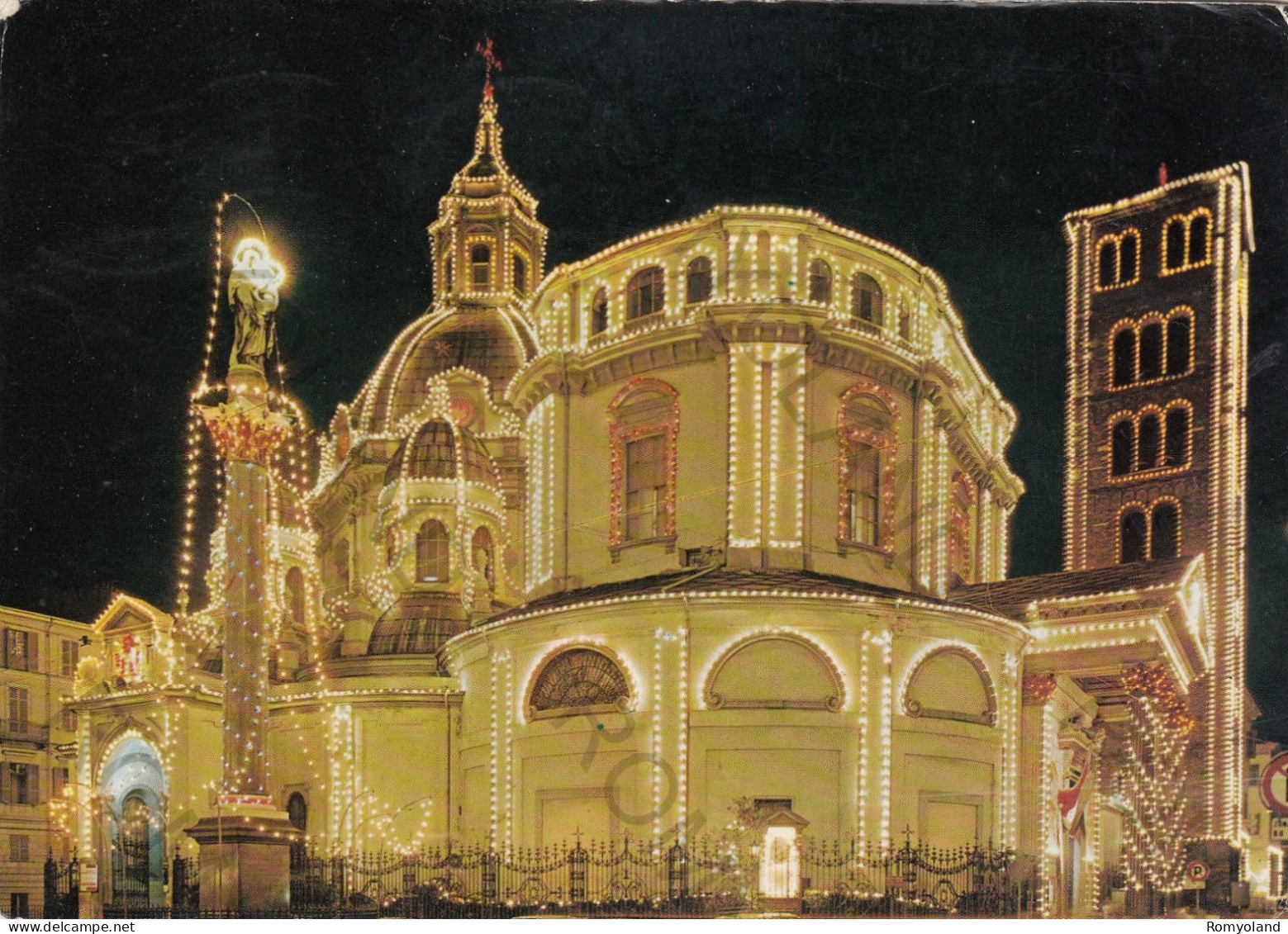 CARTOLINA  TORINO,PIEMONTE-LA CONSOLATA (NOTTURNO)-MEMORIA,CULTURA,RELIGIONE,IMPERO ROMANO,BELLA ITALIA,VIAGGIATA 1971 - Places