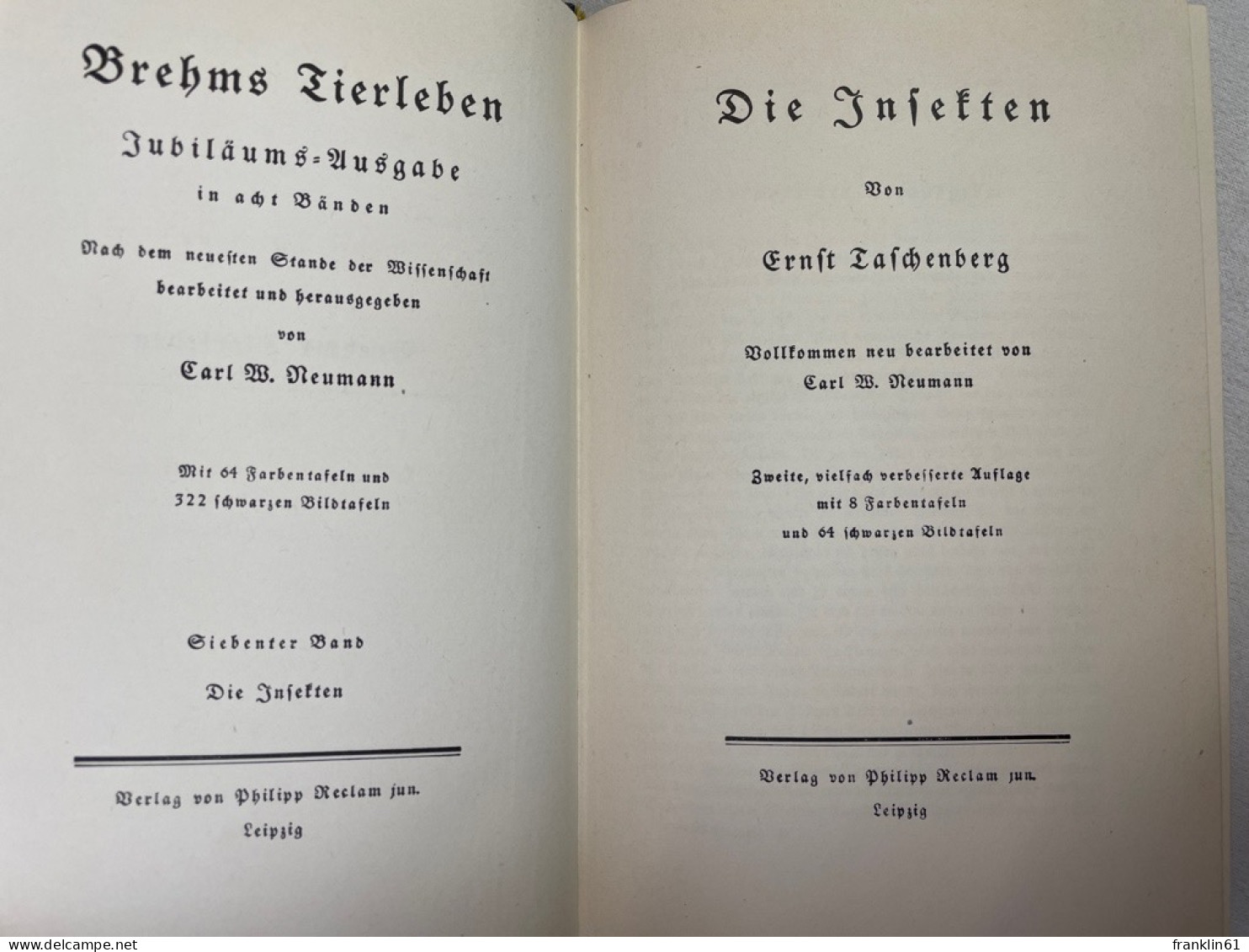 Brehms Tierleben. Jubiläumsausgabe Band 1 Bis 8 KOMPLETT. - Animales