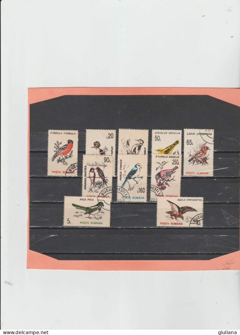 Romania 1993 - (YT) 4065/74 Used "Serie Courante. Oiseaux" - Serie Completa Used - Gebraucht