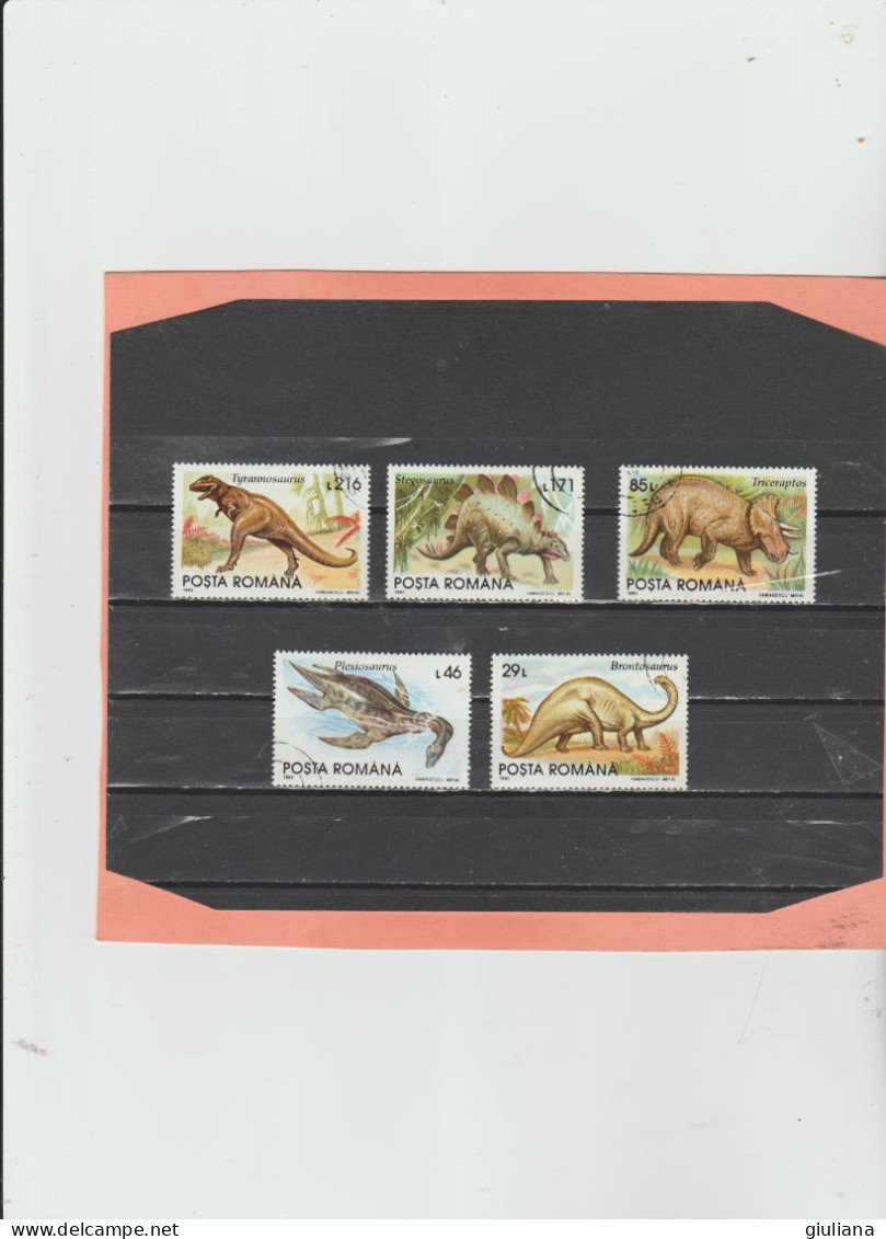 Romania 1993 - (YT) 4082/87 Used  "Faune Prehistorique." - Serie Completa (manca Un Valore) - Used Stamps