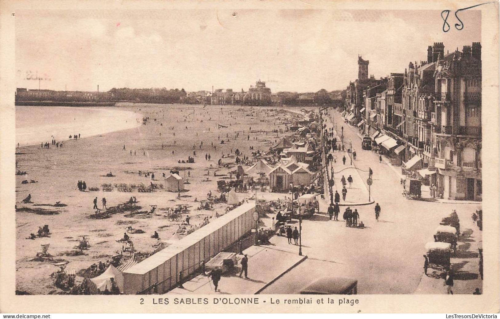 FRANCE - Sables D'Olonne - Le Remblai Et La Plage - Carte Postale Ancienne - Sables D'Olonne