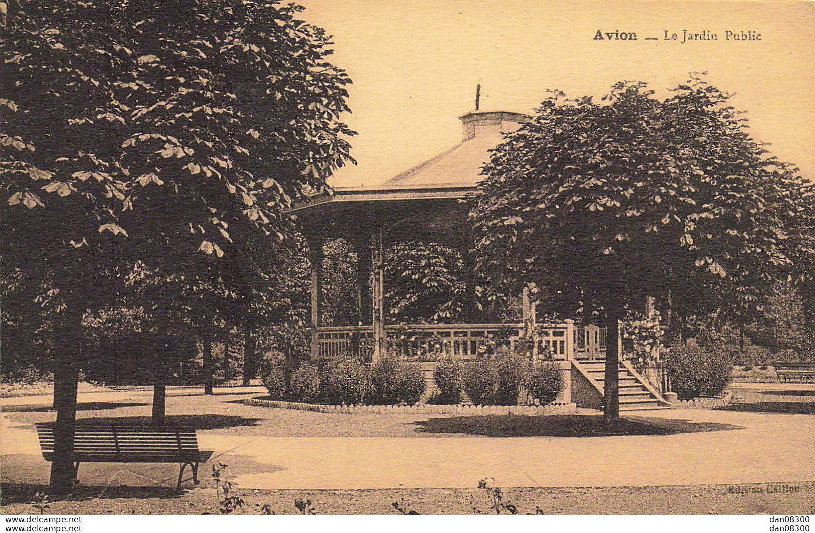 62 AVION LE JARDIN PUBLIC LE KIOSQUE A MUSIQUE - Avion