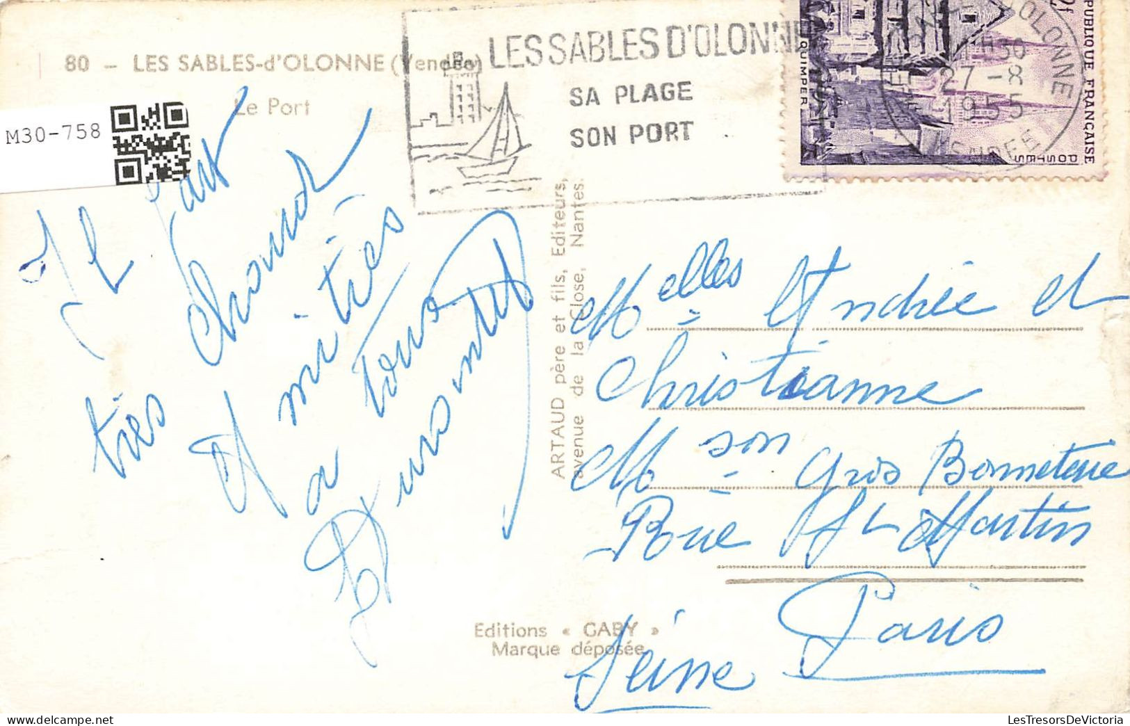 FRANCE - Sables D'Olonne - Le Port - Carte Postale Ancienne - Sables D'Olonne