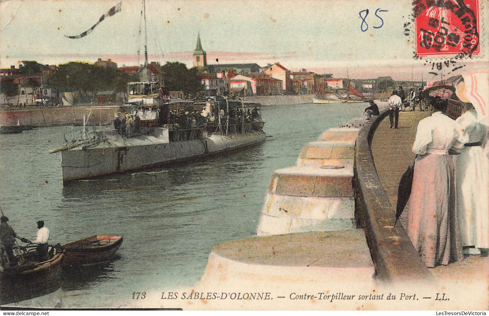 FRANCE - Sables D'Olonne - Contre Torpilleur Sortant Du Port - Carte Postale Ancienne - Sables D'Olonne