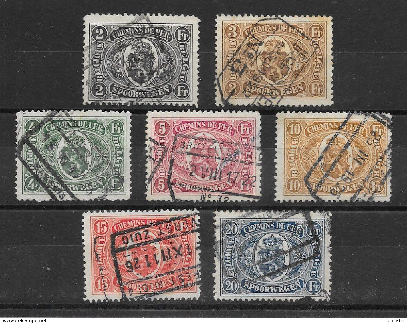 Belgique Colis Postaux N°128 à/to 134 1922-23 O - Used