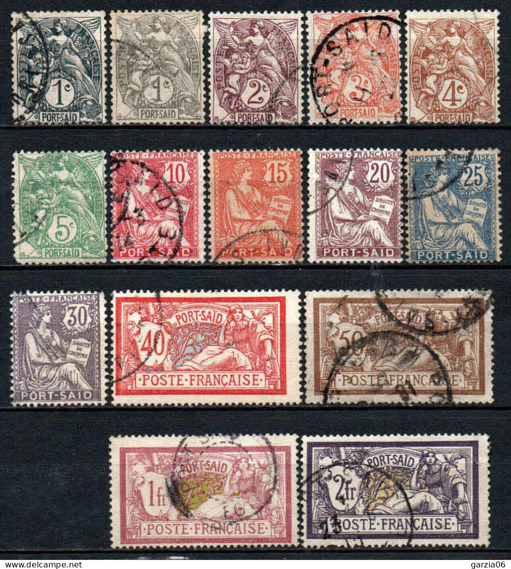 Port Saïd - 1902  -  Type Blanc , Mouchon Et Merson   - N° 20/20a à 33 - Oblitéré - Used - Used Stamps