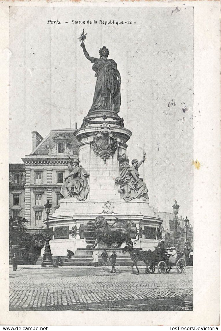 FRANCE - Paris - Statue De La République - Carte Postale Ancienne - Estatuas