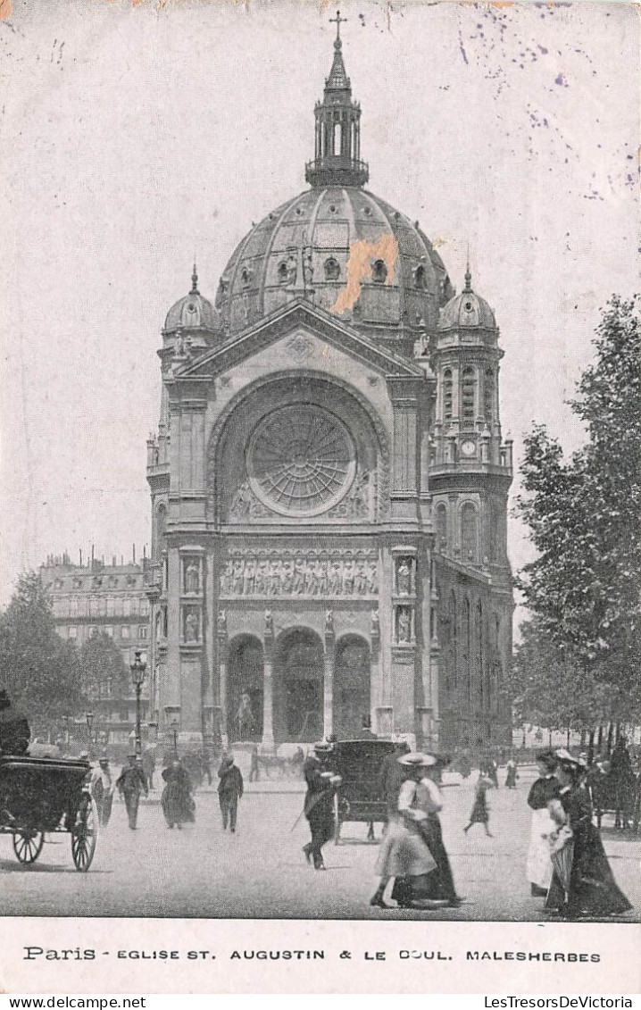 FRANCE - Paris - Vue Sur L'église Saint Augustin Et Le Doul Malesherbes - Animé - Carte Postale Ancienne - Kerken