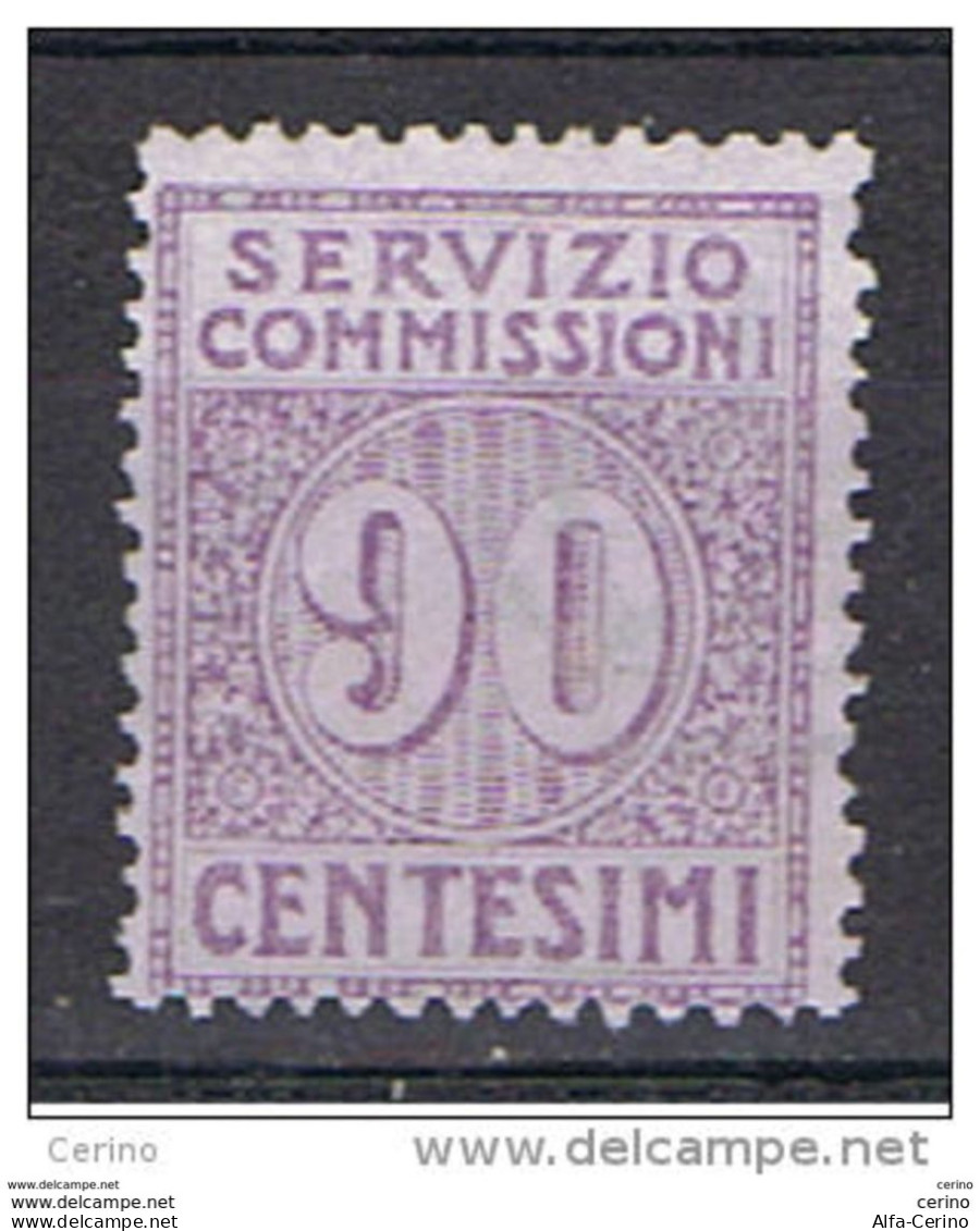 REGNO:  1913  SERVIZIO  COMMISSIONI  -  90 C. VIOLETTO  S.G. -  SASS. 3 - Revenue Stamps