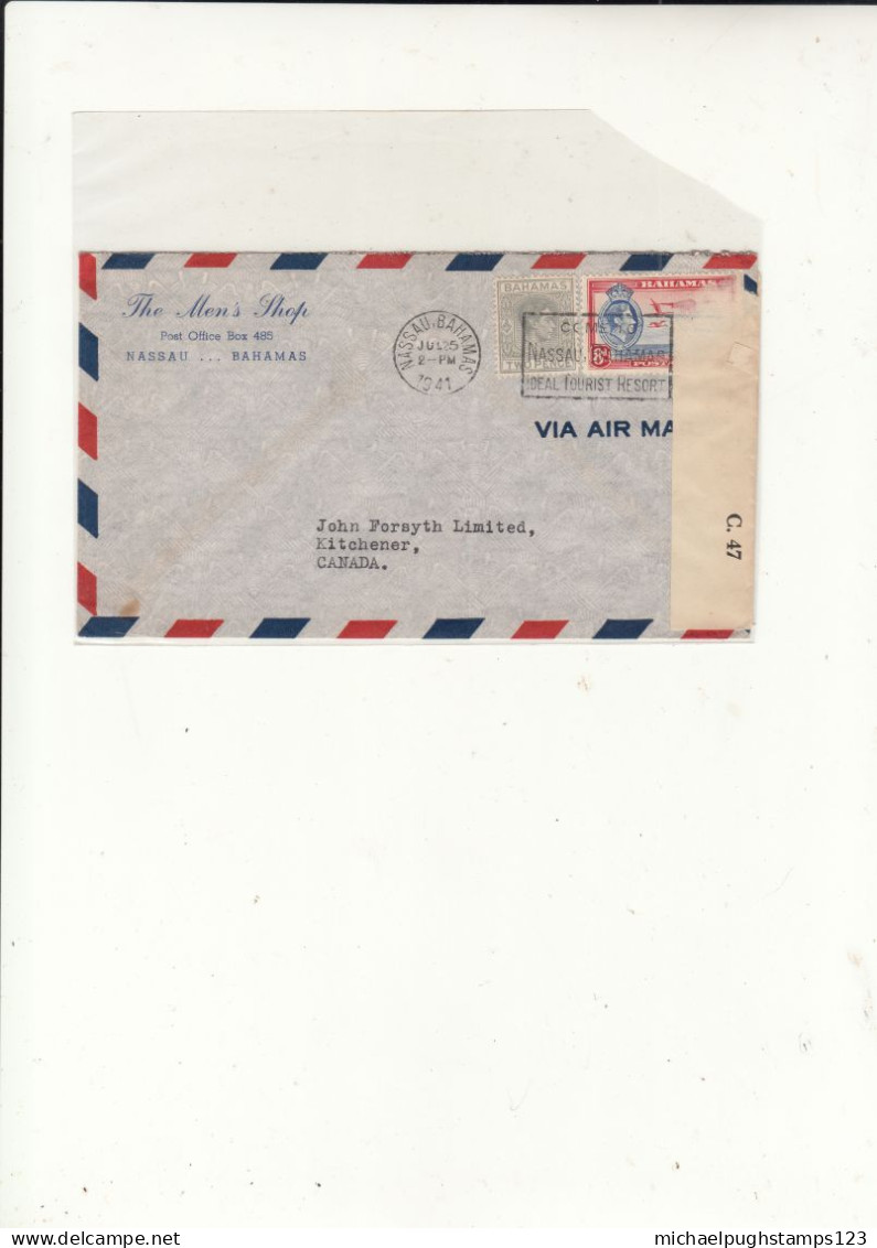 Bahamas / Airmail / Advertising / Censorship / Canada - Bahamas (1973-...)