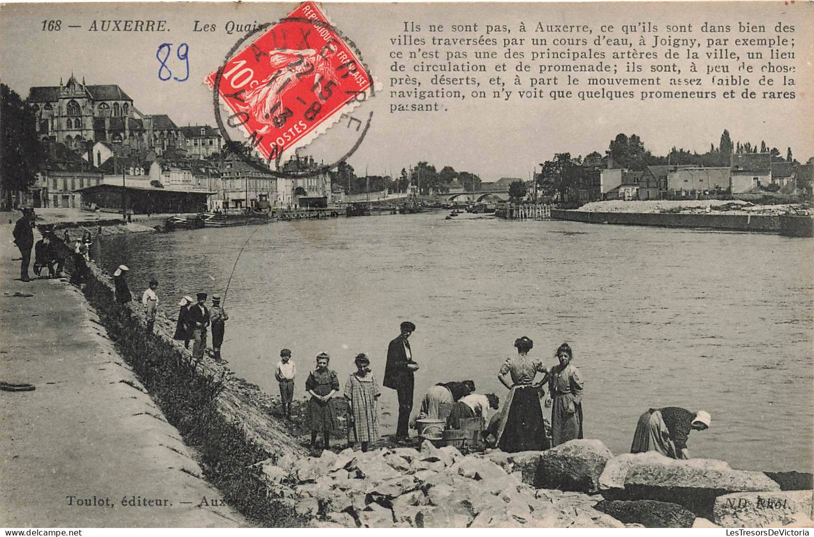 FRANCE - Auxerre - Les Quais - Carte Postale Ancienne - Auxerre