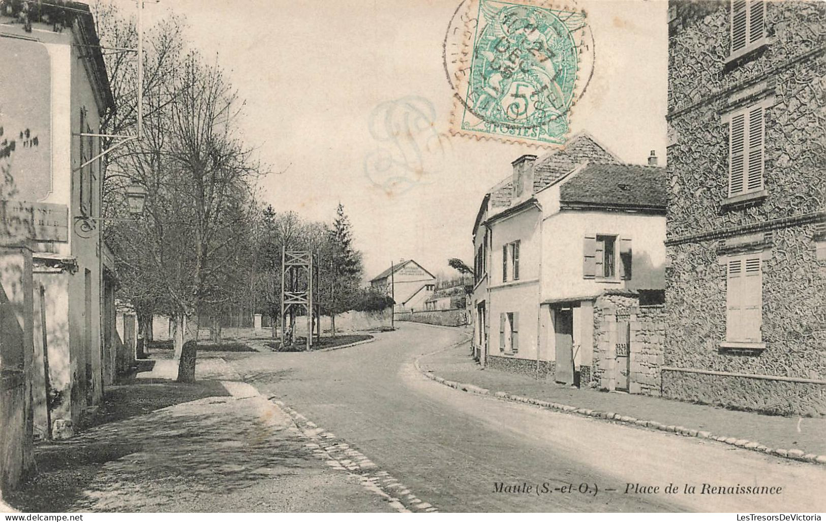 FRANCE - Maule - Place De La Reniassance - Carte Postale Ancienne - Maule