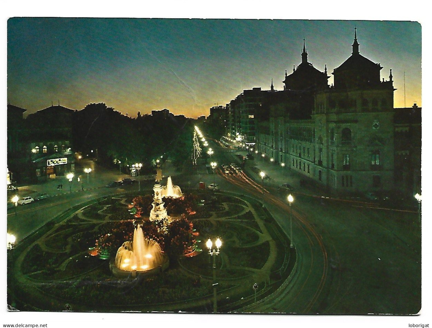 PASEO Y PLAZA DE ZORRILLA, NOCTURNA / THE ZORRILLA PROMENADE AND SQUARE, NOCTURNAL.-  VALLADOLID.- ( ESPAÑA ) - Valladolid