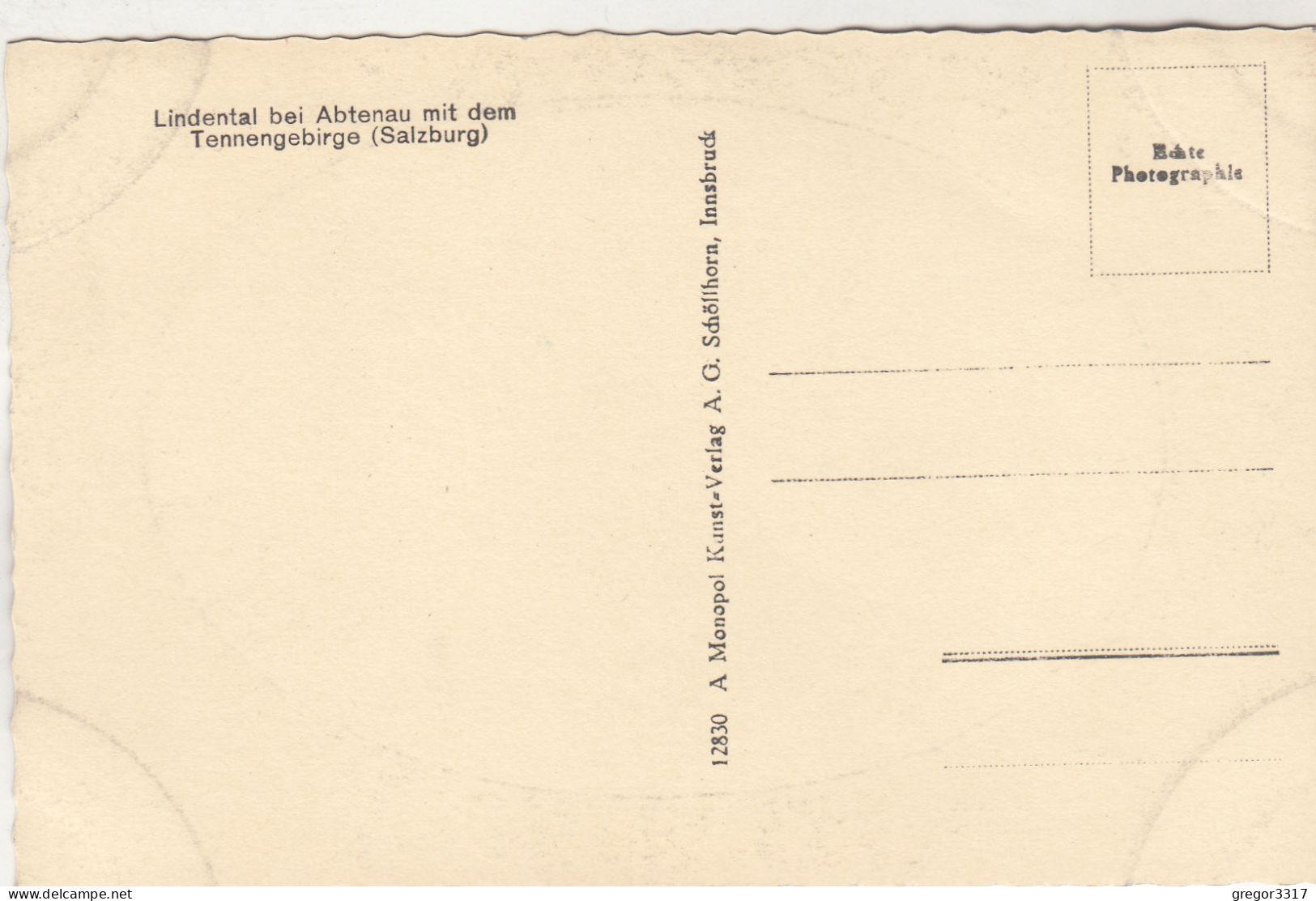 E1639) LINDENTAL Lindenthal - Abtenau - Alte Schöllhorn FOTO AK - Mit Straße U. Häusern ALT! - Abtenau