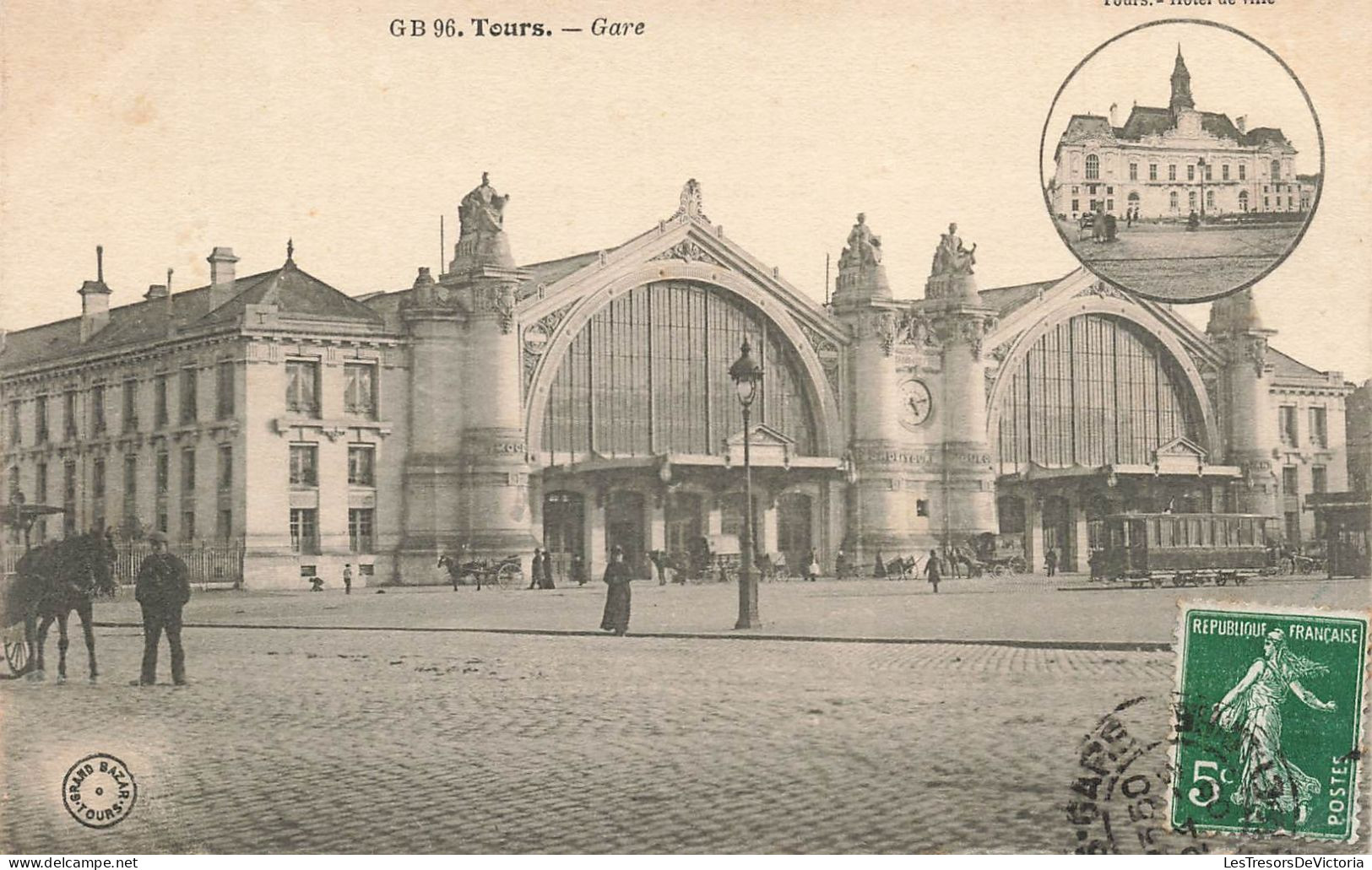 FRANCE - Tours - Gare - Place - Carte Postale Ancienne - Tours