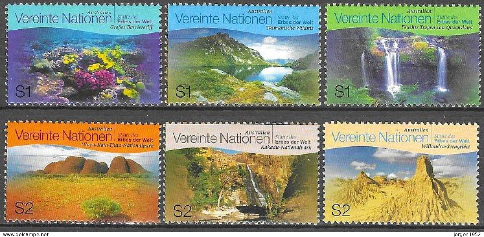 UNITED NATIONS # VIENNA FROM 1999 STAMPWORLD 285-90** - Unused Stamps