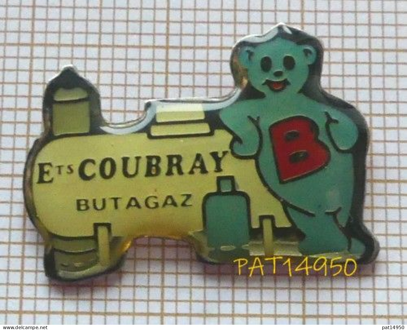 PAT14950 BUTAGAZ    Ets COUBRAY    GAZ CITERNE &  BOUTEILLE    OURS BLEU NOUNOURS - Carburantes