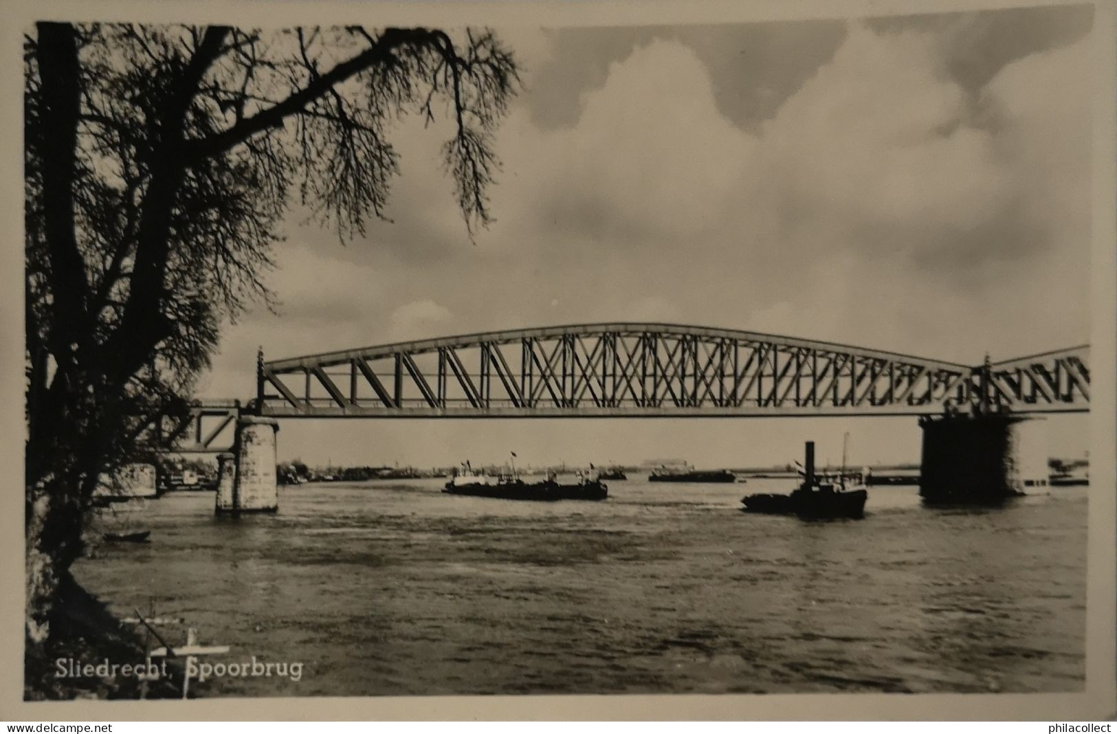 Sliedrecht (ZH) Spoorbrug (Schip) 1949 - Sliedrecht