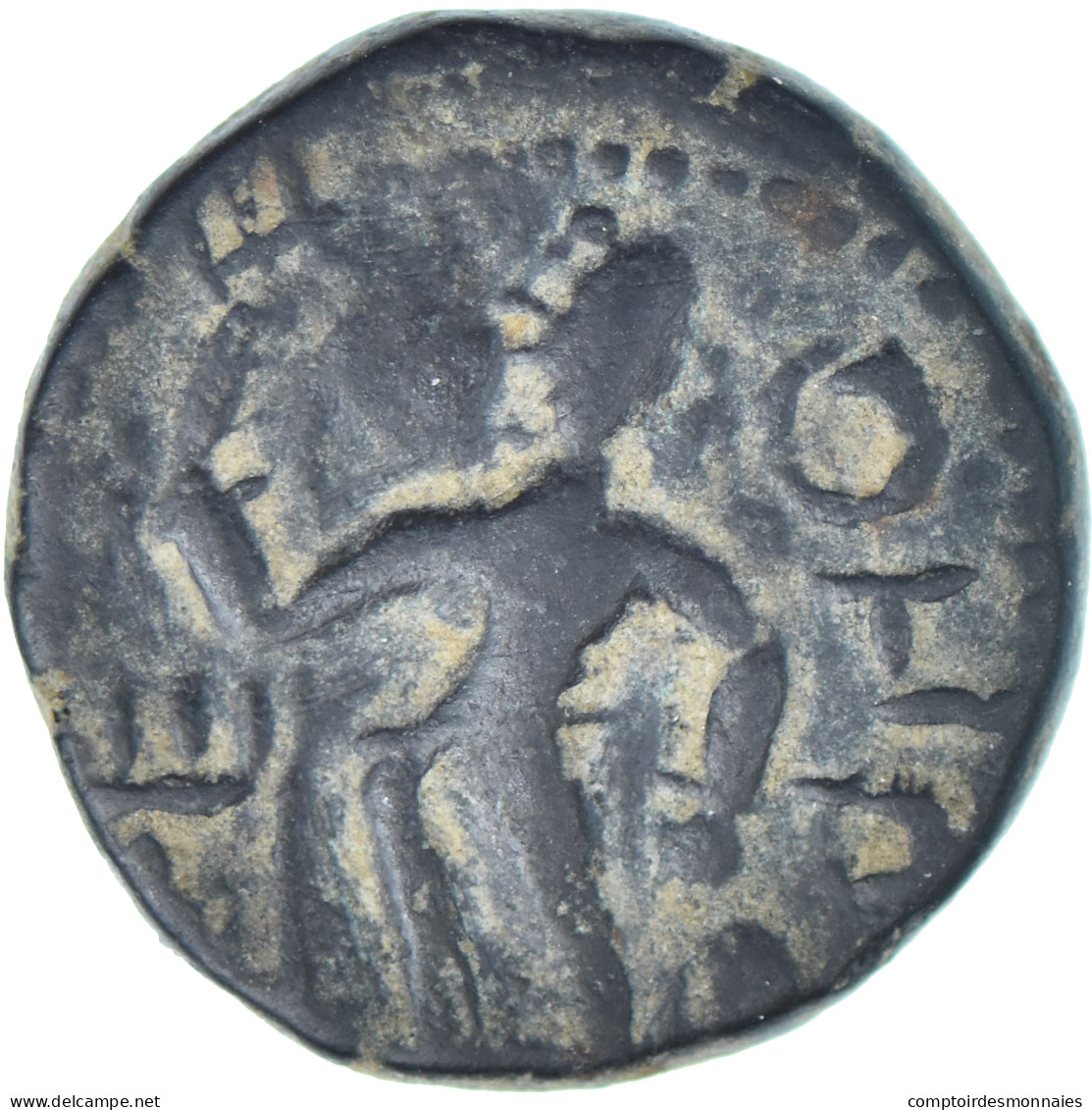 Kushan Empire, Kanishka I, Drachme, 127-152, Bronze, TTB - Orientale