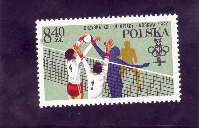 POLOGNE  N°  2494  * *  JO 1980  Volley Ball - Volleybal