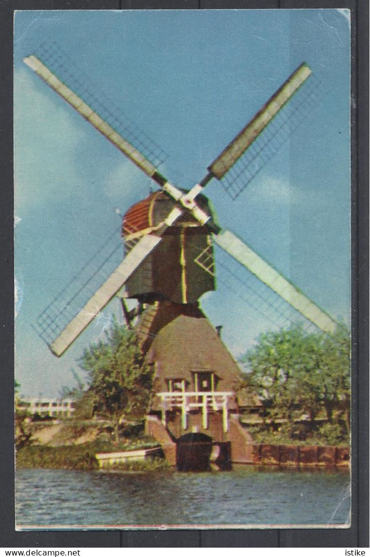 Netherlands, Breukelen,  Wipwatermolen, Dutch Windmill, 1962. - Breukelen