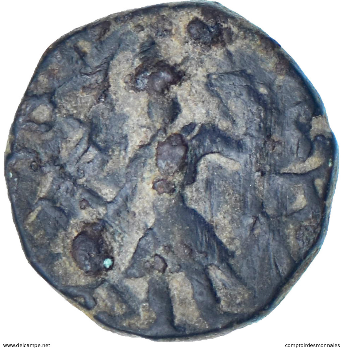Kushan Empire, Kanishka I, Drachme, 127-152, Bronze, TTB - Orientale