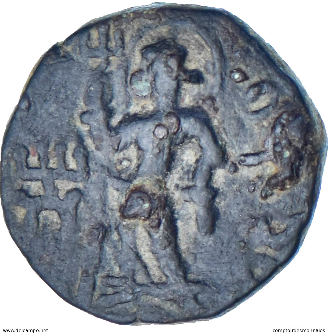 Kushan Empire, Kanishka I, Drachme, 127-152, Bronze, TTB - Orientales