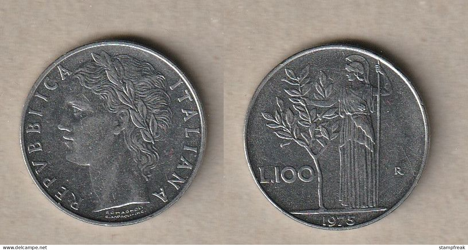 00480) Italien, 100 Lire 1975 - 100 Lire