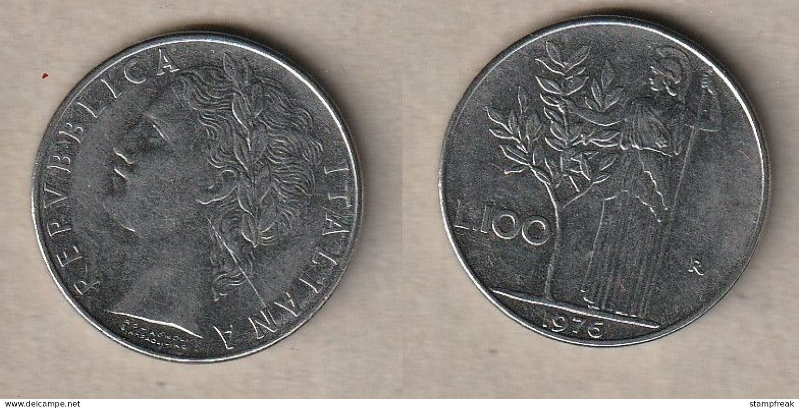 00476) Italien, 100 Lire 1976 - 100 Lire