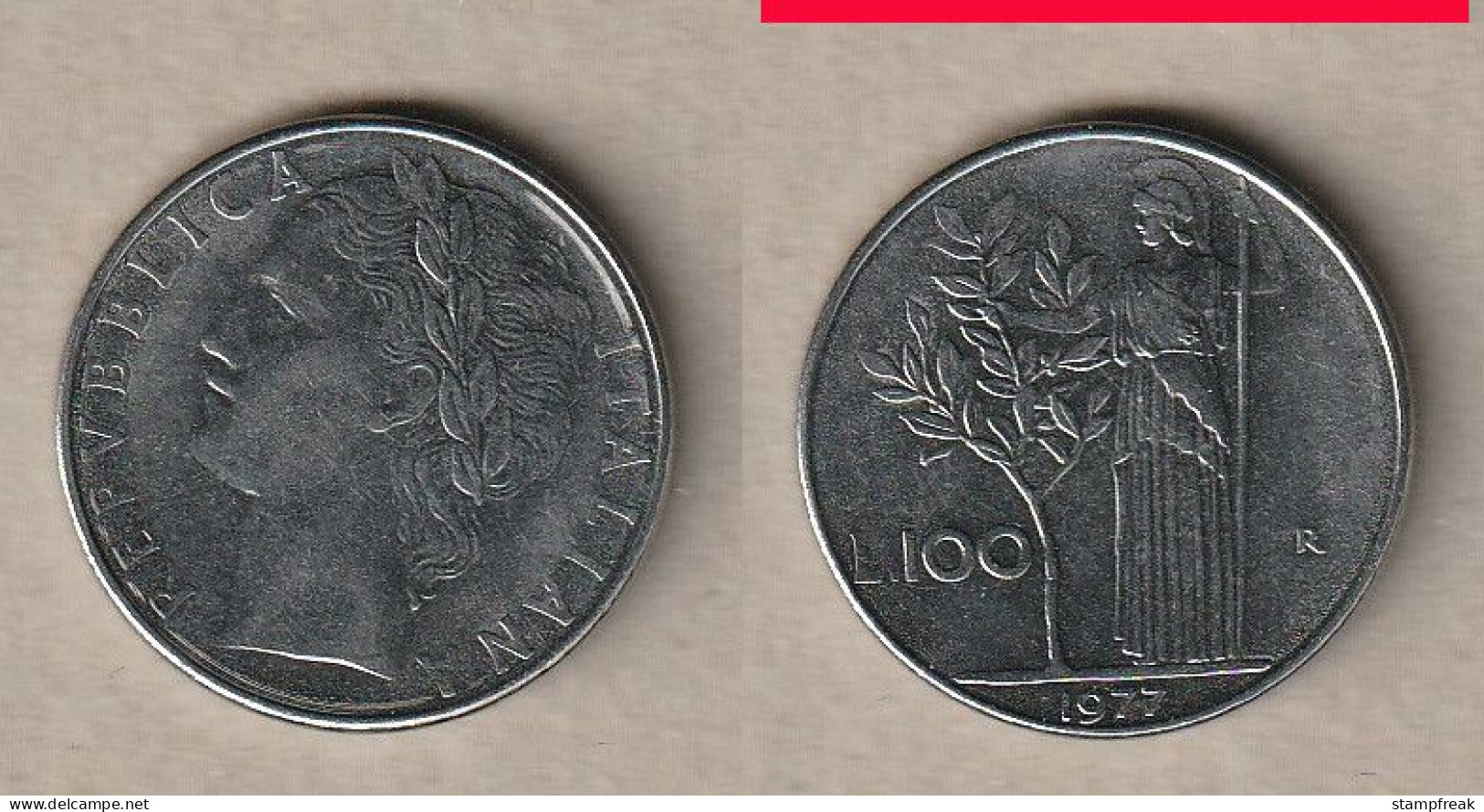 00474) Italien, 100 Lire 1977 - 100 Lire