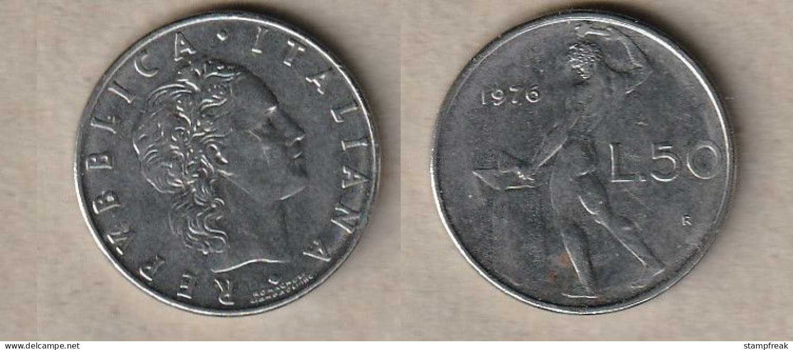 00499) Italien, 50 Lire 1976 - 50 Liras