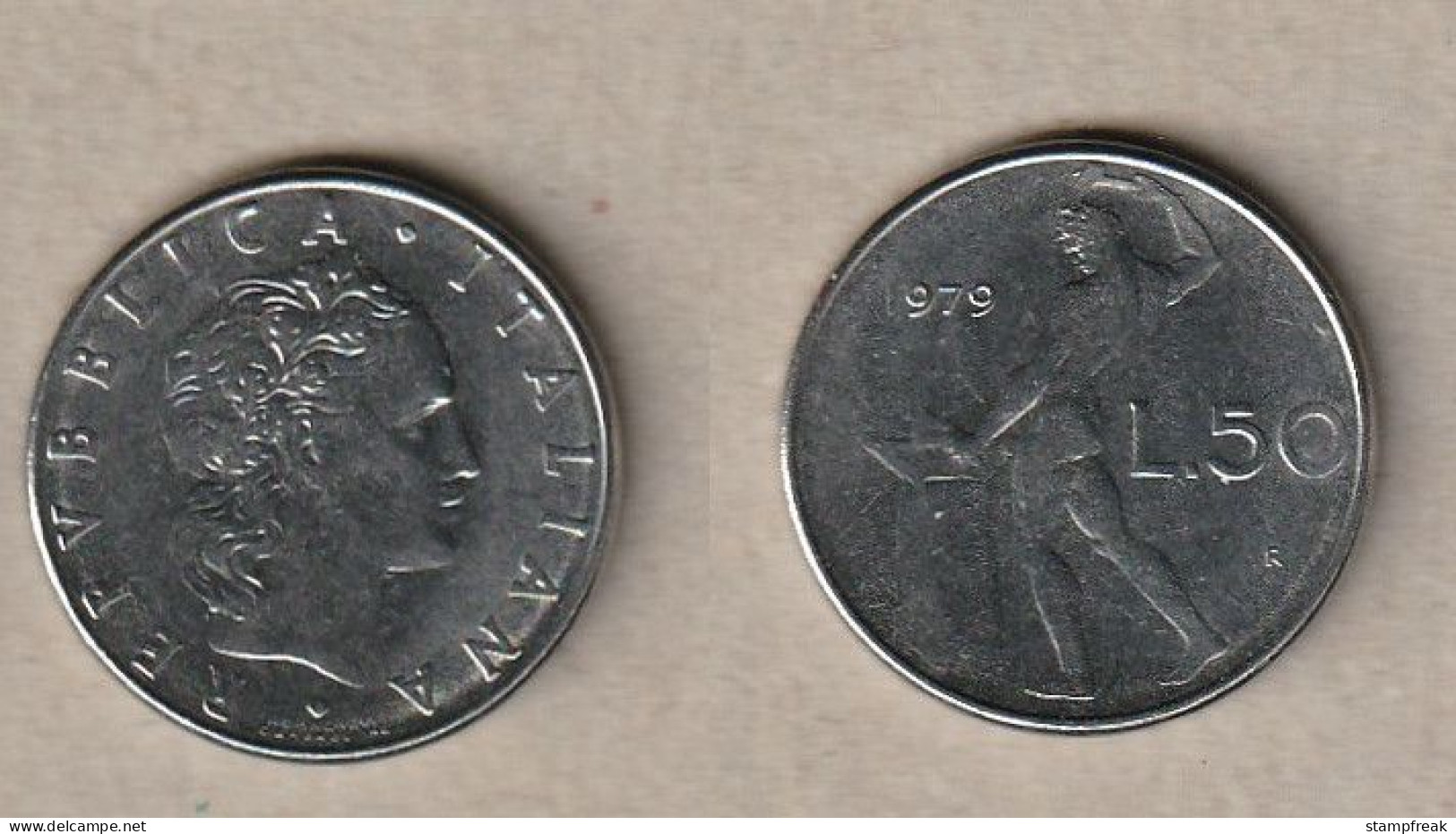 00496) Italien, 50 Lire 1979 - 50 Liras