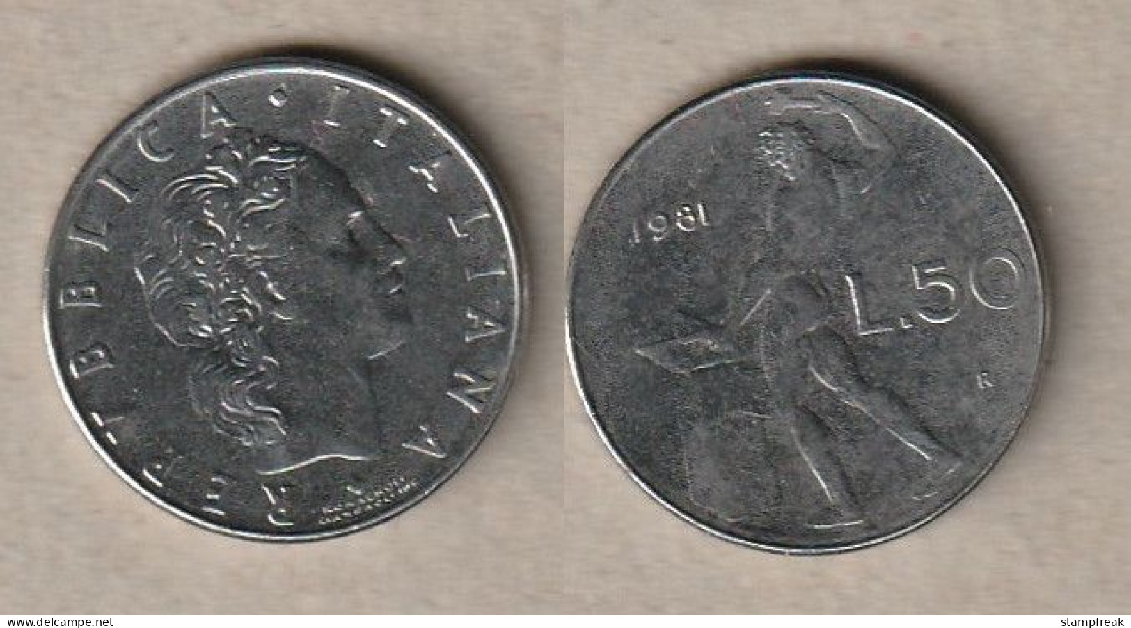 00494) Italien, 50 Lire 1981 - 50 Liras