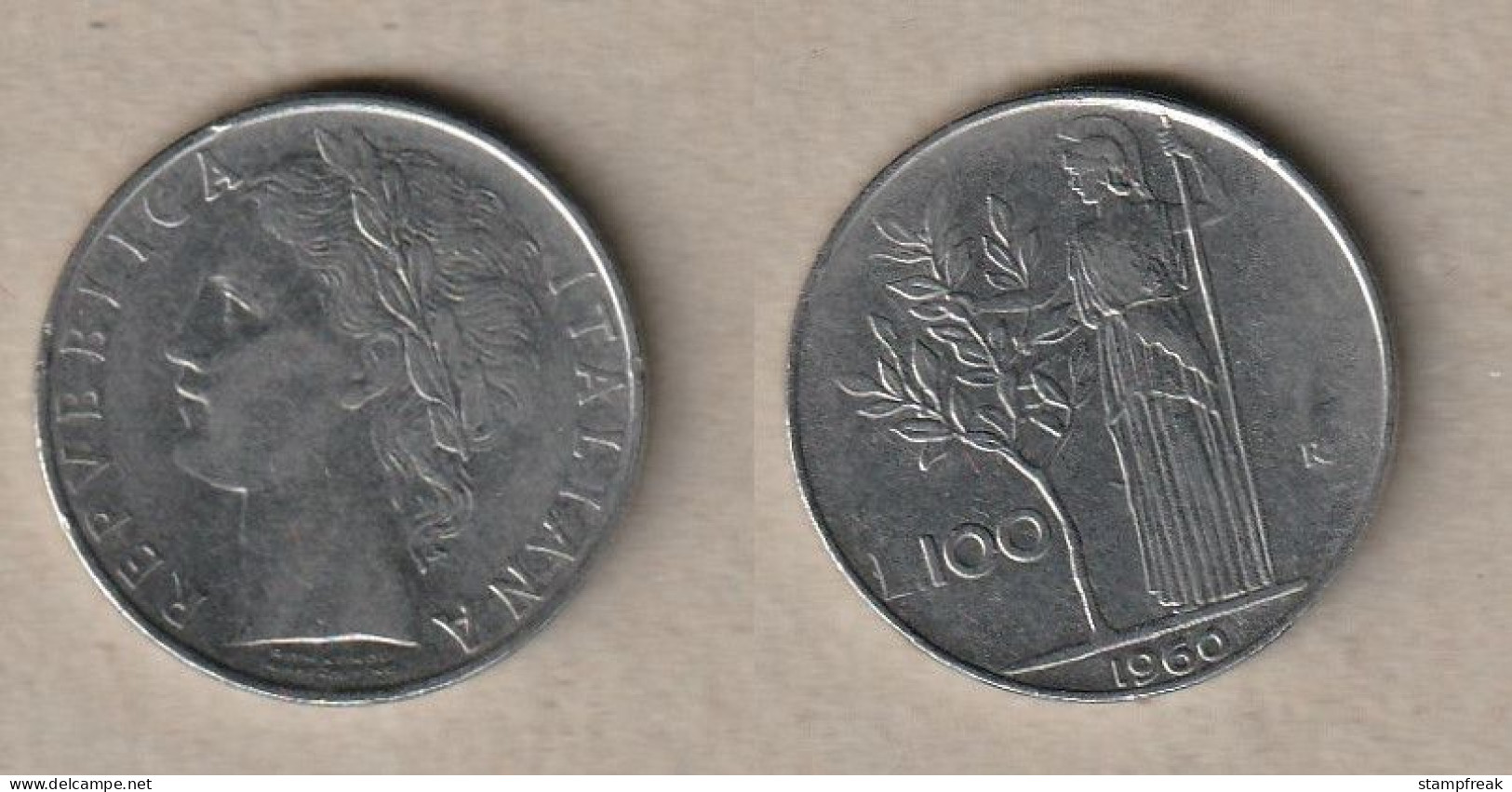 00488) Italien, 100 Lire 1960 - 100 Liras