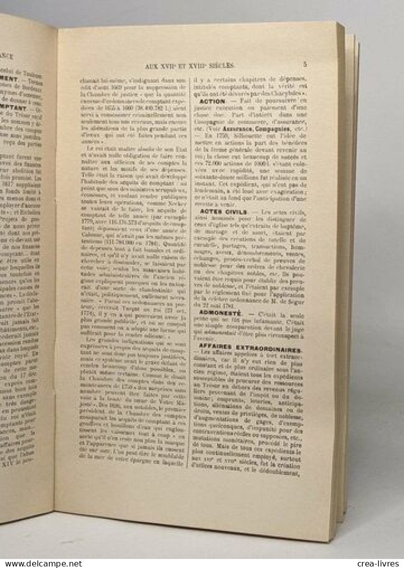 Dictionnaire Des Institutions De La France Au XVII° Et Au XVIII° Siecles - Woordenboeken