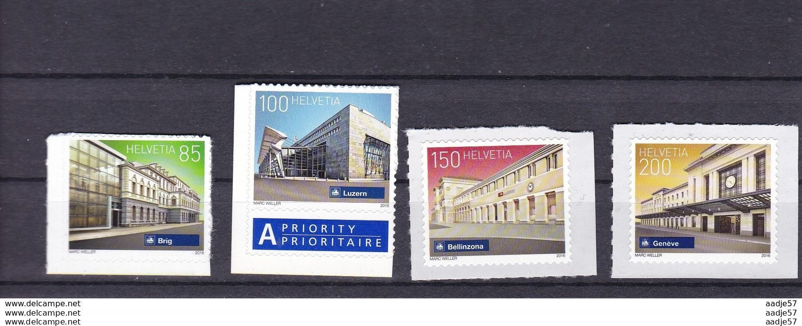 Schweiz ** 2460-2463 Bahnhöfe Skl Postpreis 5,35 CHF MNH** - Nuovi