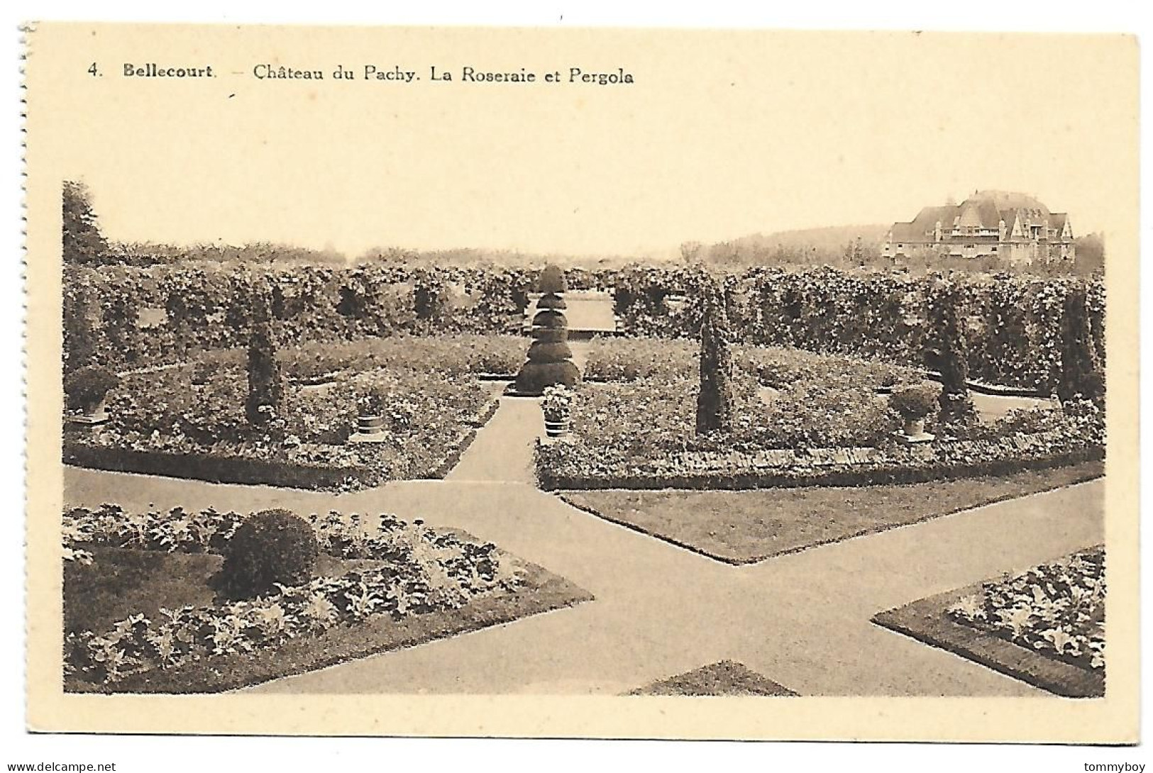 CPA Bellecourt, Château Du Pachy, La Roseraie Et Pergola - Manage