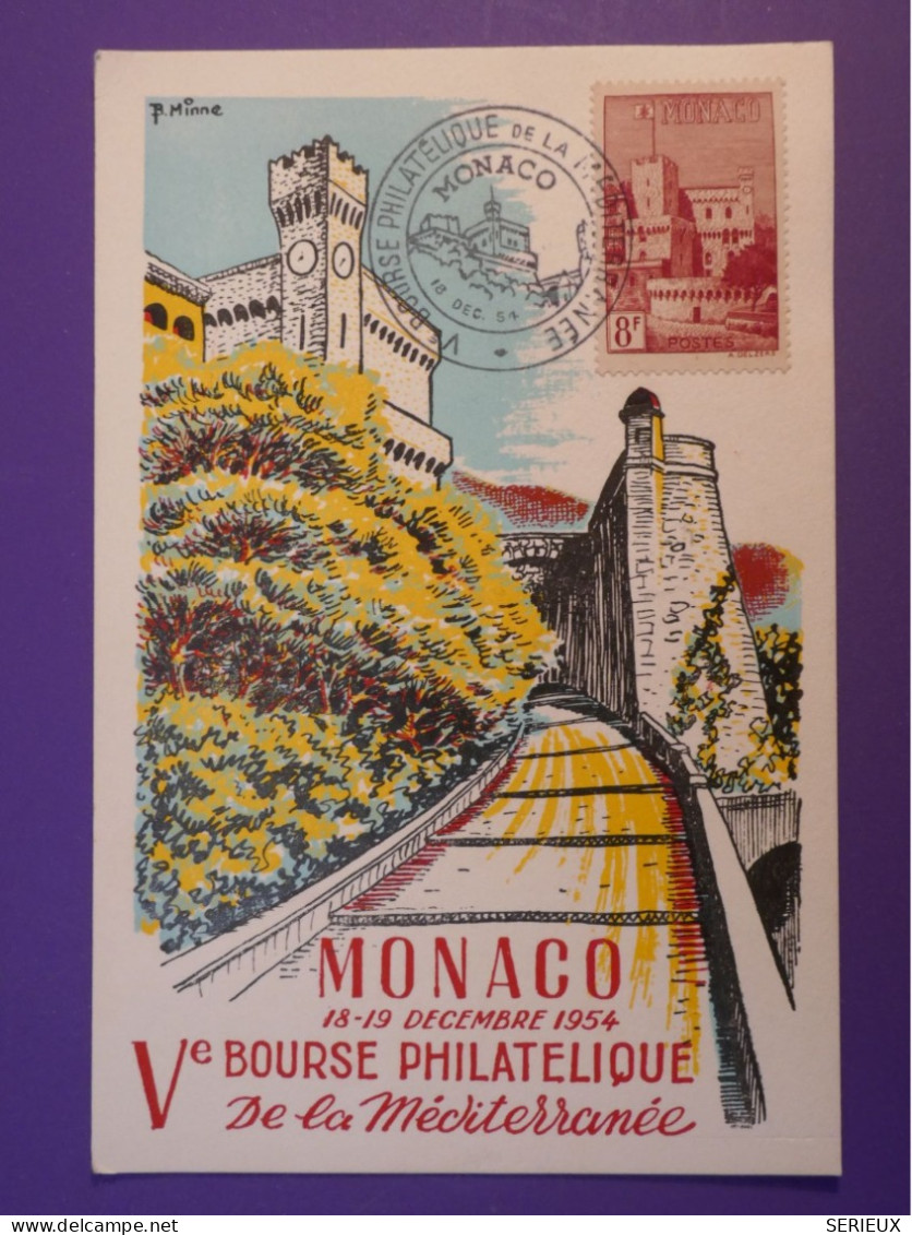 BN0 MONACO BELLE  CARTE 1954 MONTE CARLO  +BOURSE + AFF. INTERESSANT++ - Lettres & Documents