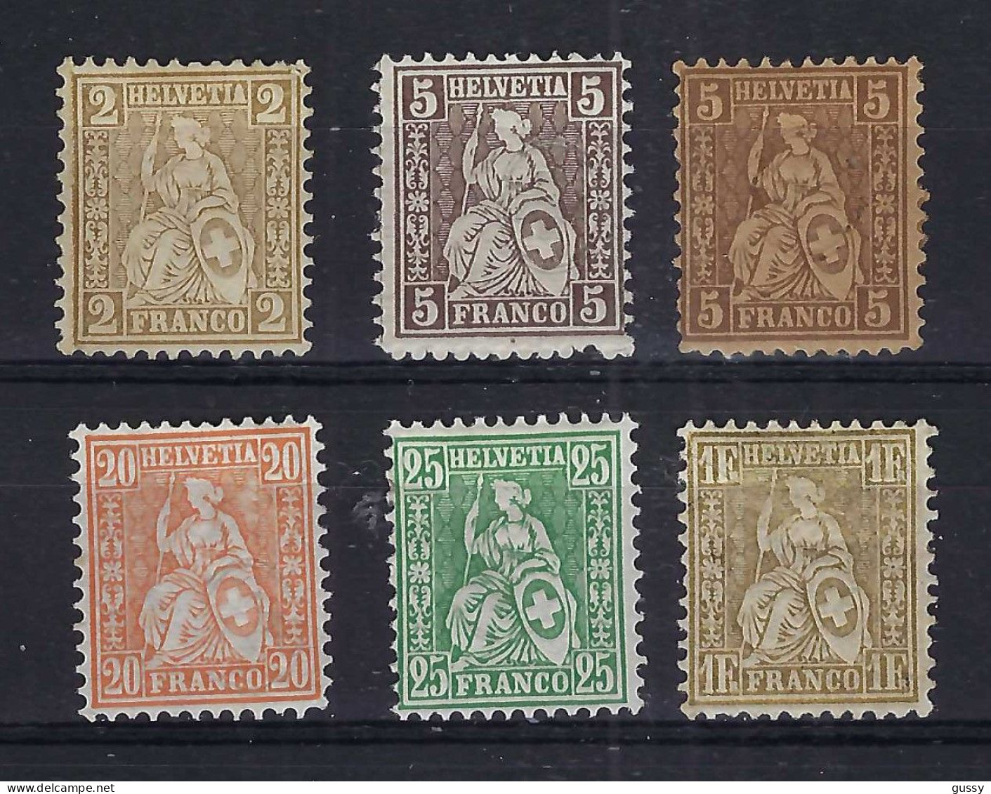 SUISSE Ca.1862-78: Lot De Neufs* Et Neufs(*), Petit Prix - Unused Stamps