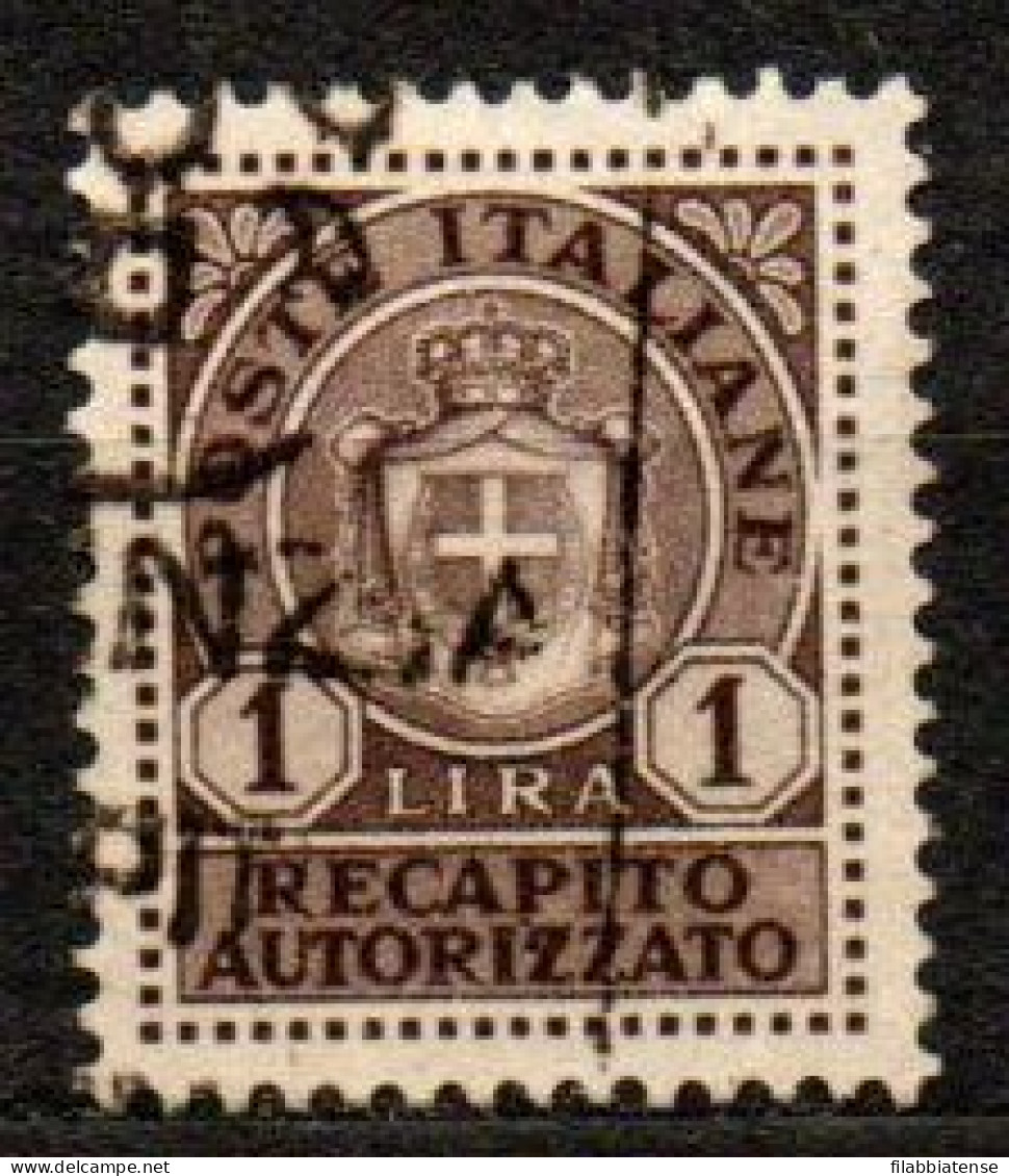 1945 - Italia - Luogotenenza Rec 7 Recapito Soprastampato    -------- - Recapito Autorizzato