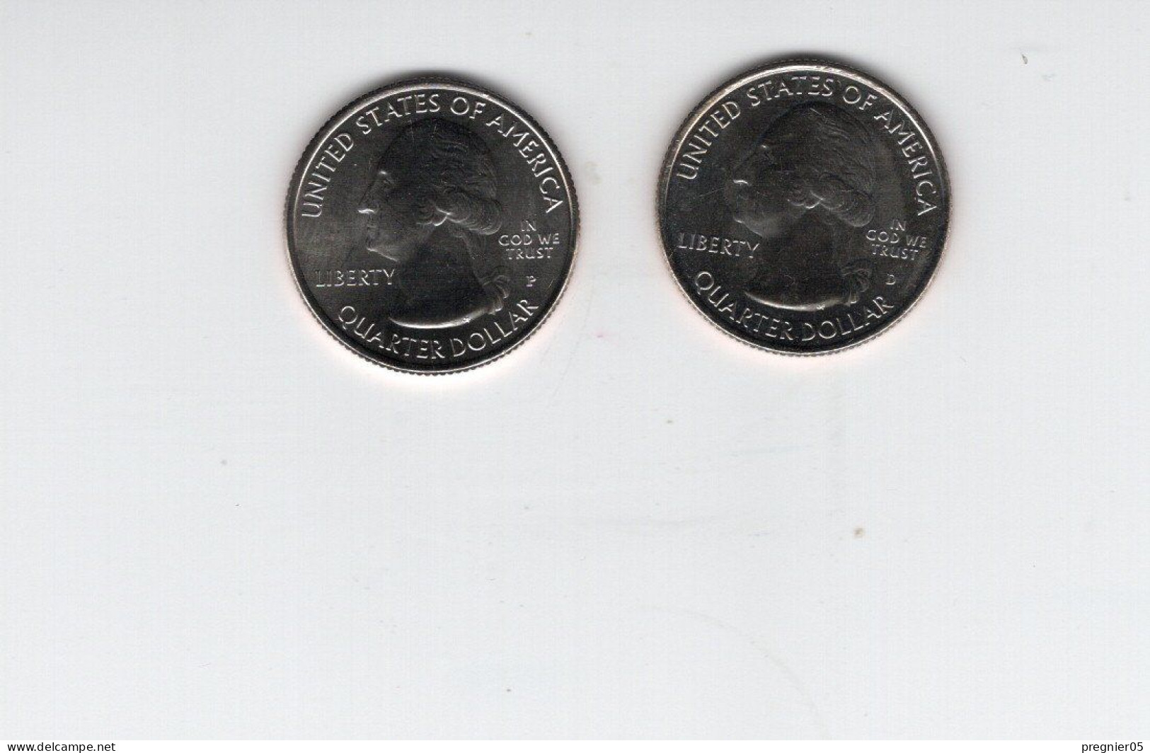 USA - Lot 2 Pièces 1/4 $ Glacier National Park 2011D + P  SPL/AU  KM.495 - Non Classés