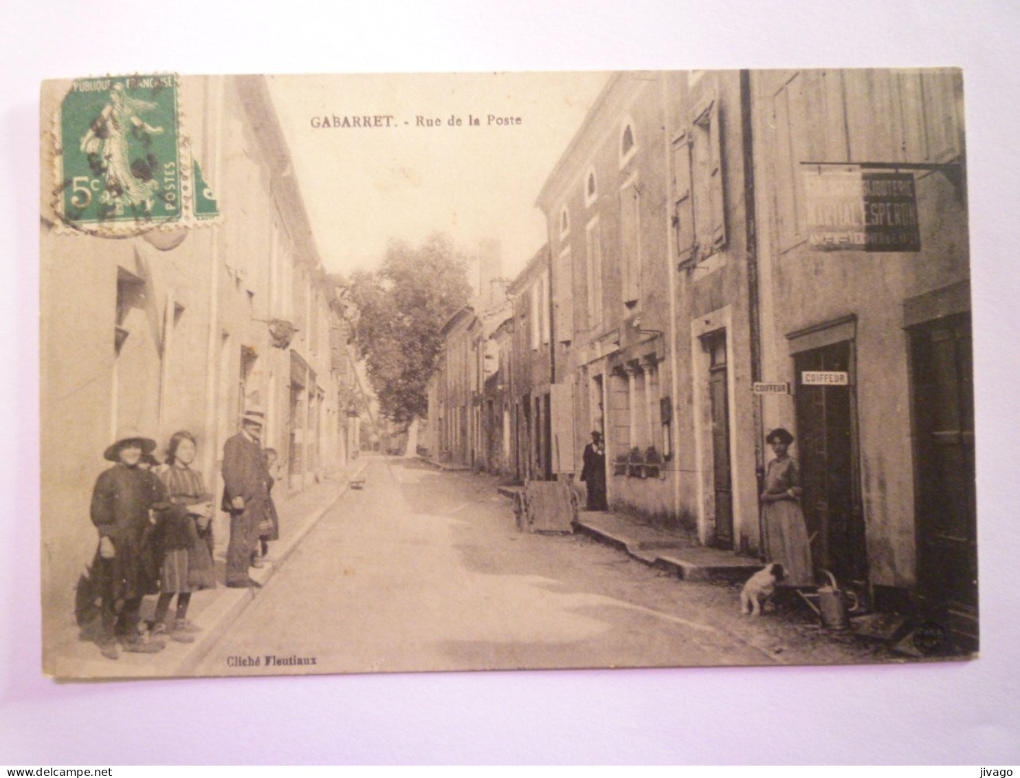 2024 - 77  GABARRET  (Landes)  :  Rue De La POSTE   1918   XXX - Gabarret