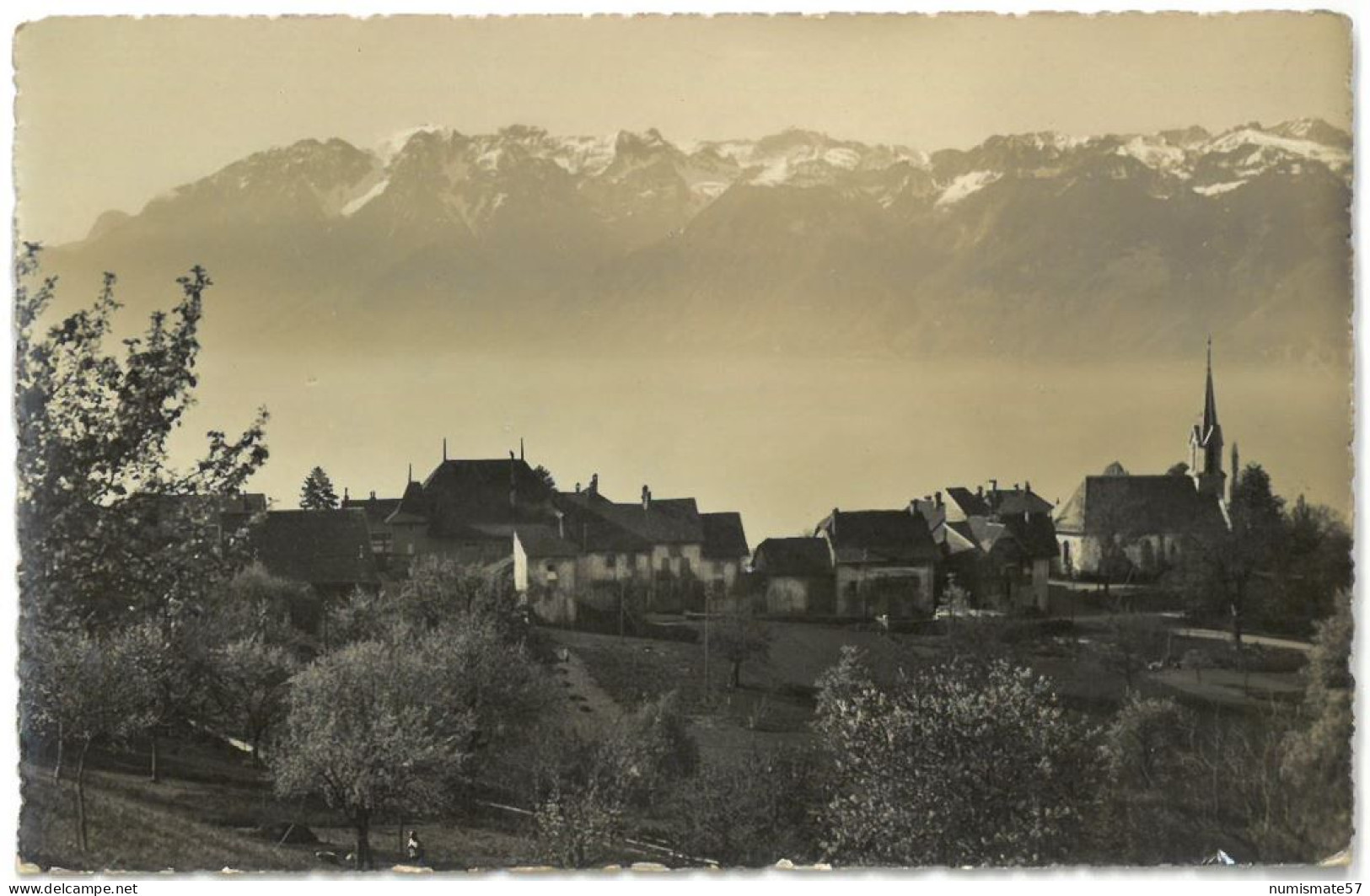 CPSM CHEXBRES Et Le Alpes De Savoie - Ed. D'Art R.E. Chapallaz Fils , Lausanne N°98 - Chexbres