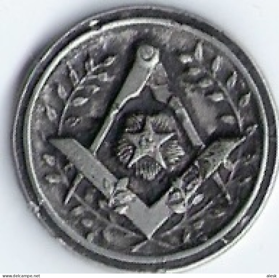 FRANC-MAÇONNERIE - Médaille Symbolique - Équerre & Compas - Étoile Flamboyante - Acacia - Non Classés