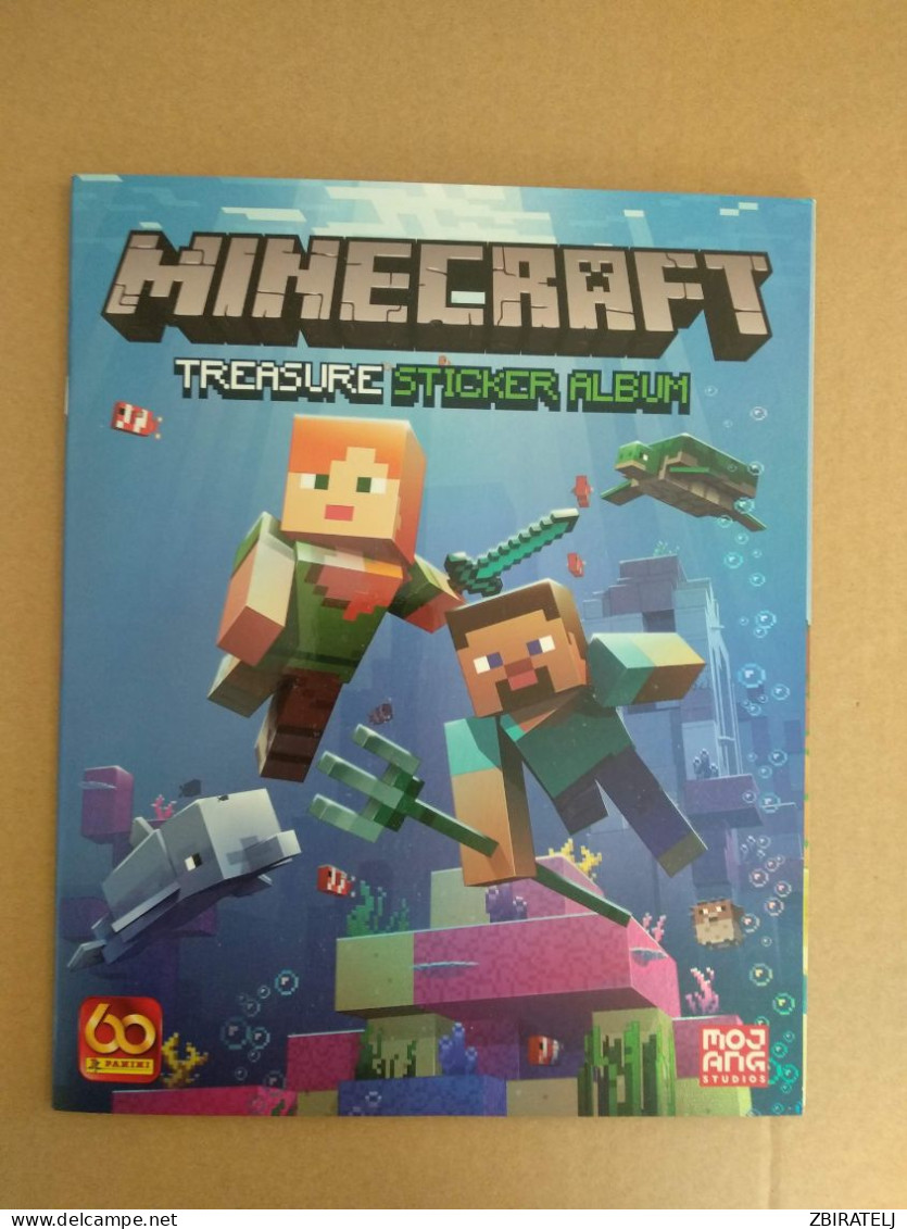 PANINI Album MINECRAFT TREASURE STICKER ALBUM (with 6 Stickers For Start) - Edition Anglaise