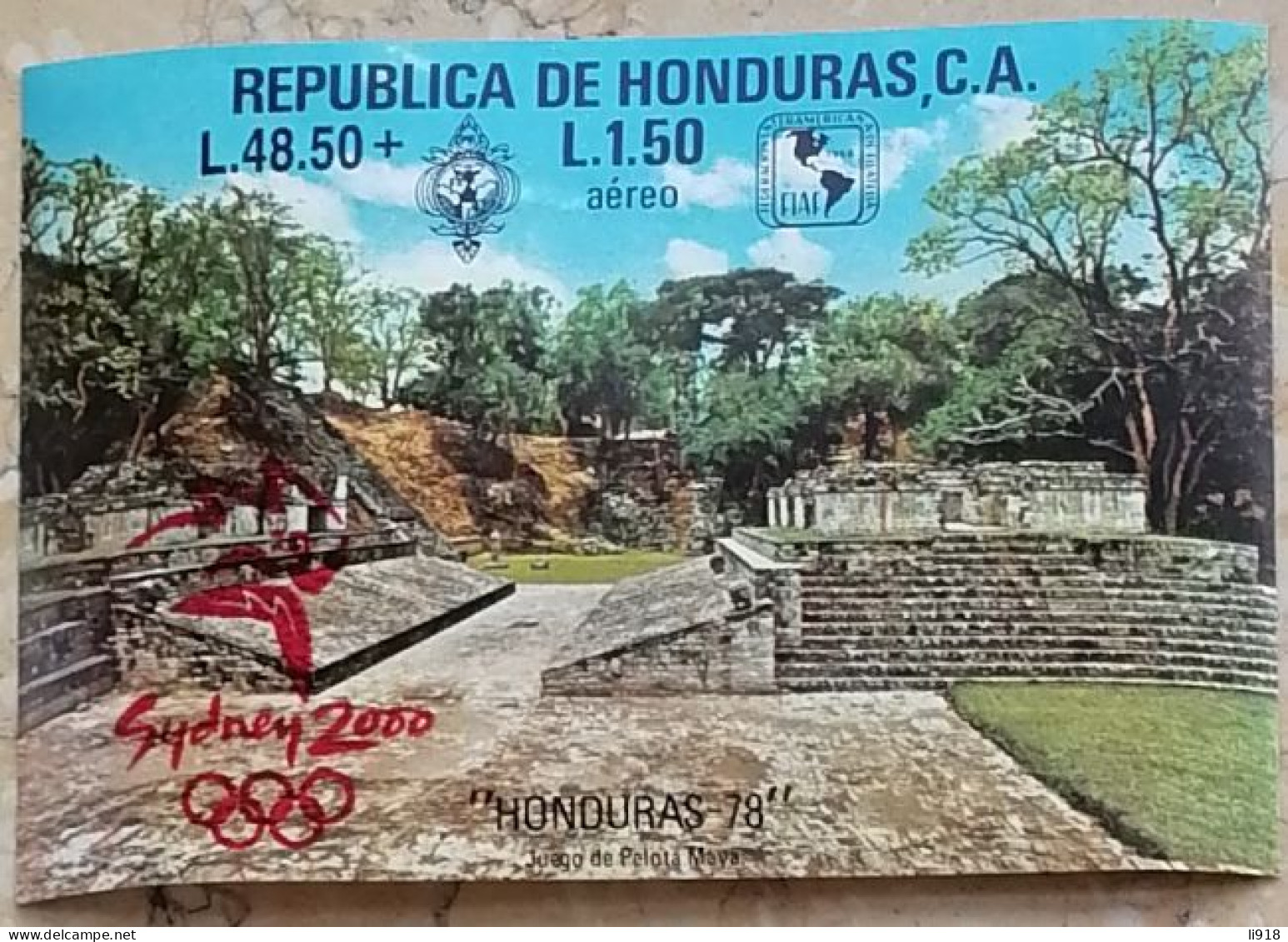 Honduras 2000 Sydney Olympic Bloc Red Overprint MNH** - Summer 2000: Sydney