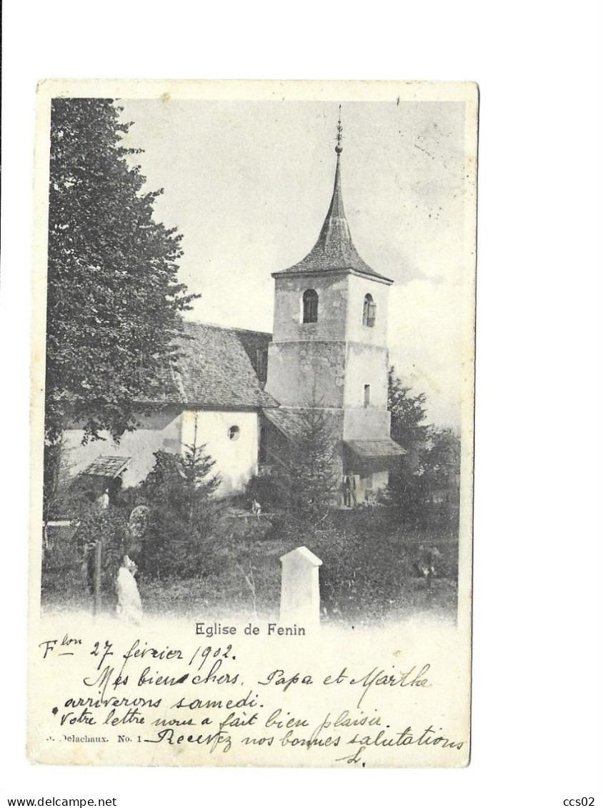 Eglise De Fenin 1902 - Val-de-Ruz